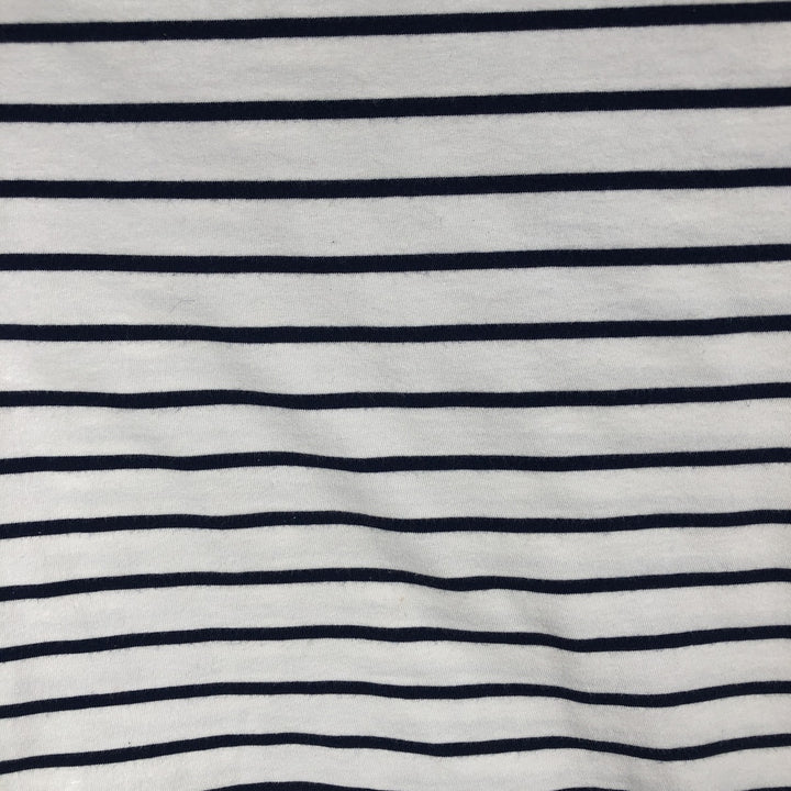 Ralph Lauren POLO RALPH LAUREN CLASSIC FIT short sleeve striped T-shirt, men's size M cotton white type Vintage Second Hand