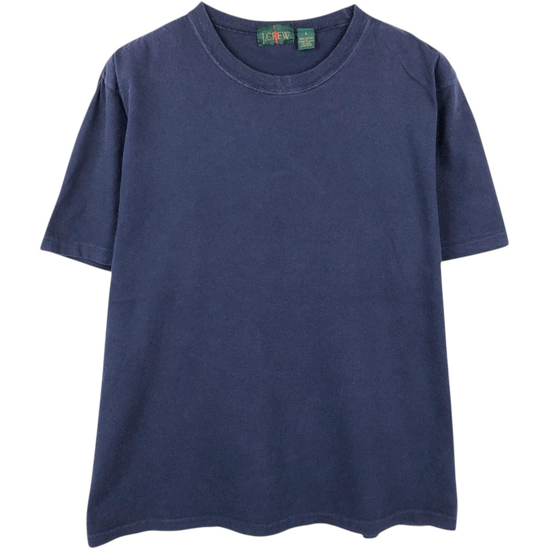 90'S J.Crew Plain T-Shirt, Made in USA, Men's Size S (Equivalent), Vintage cotton navy blue type Vintage Second Hand