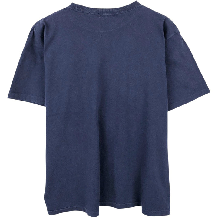 90'S J.Crew Plain T-Shirt, Made in USA, Men's Size S (Equivalent), Vintage cotton navy blue type Vintage Second Hand