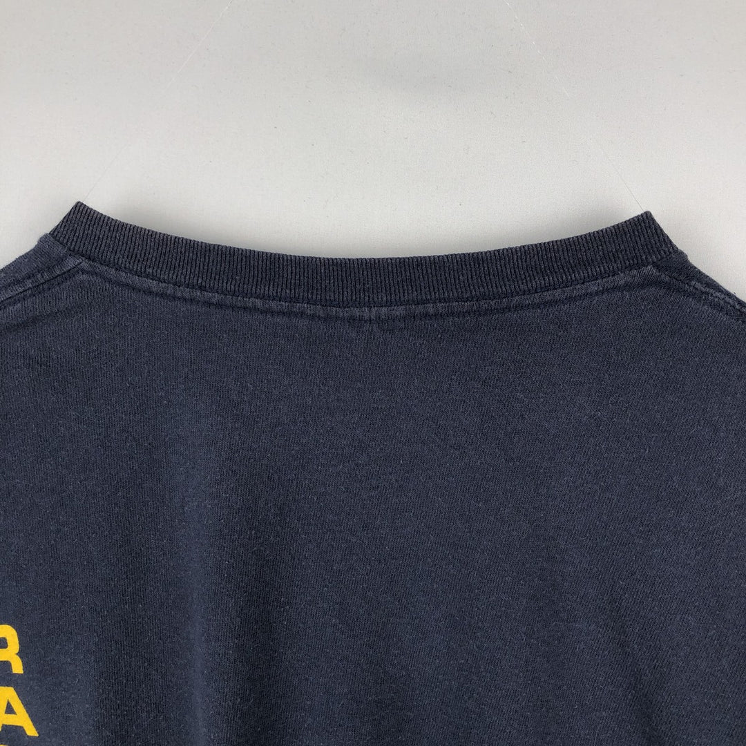 Ralph Lauren CHAPS Short-Sleeve Logo T-Shirt, Made in USA, Men's Size L (approx.) cotton navy blue type Vintage Second Hand