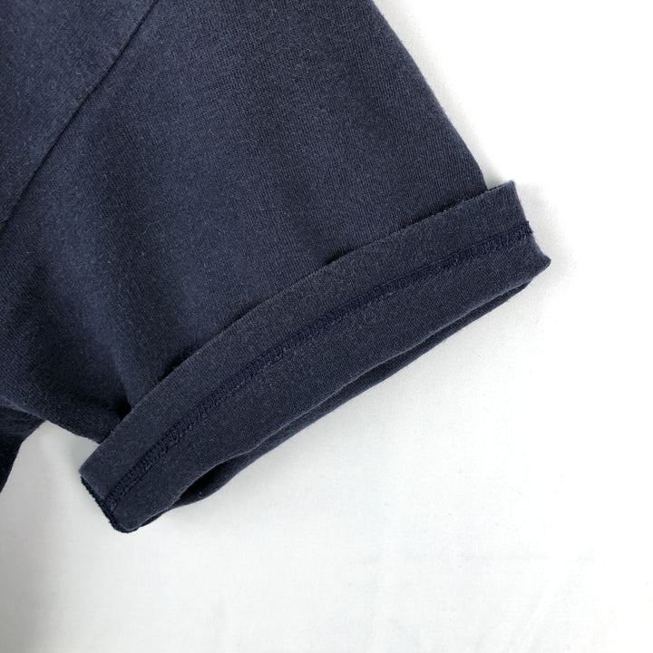 Ralph Lauren CHAPS Short-Sleeve Logo T-Shirt, Made in USA, Men's Size L (approx.) cotton navy blue type Vintage Second Hand