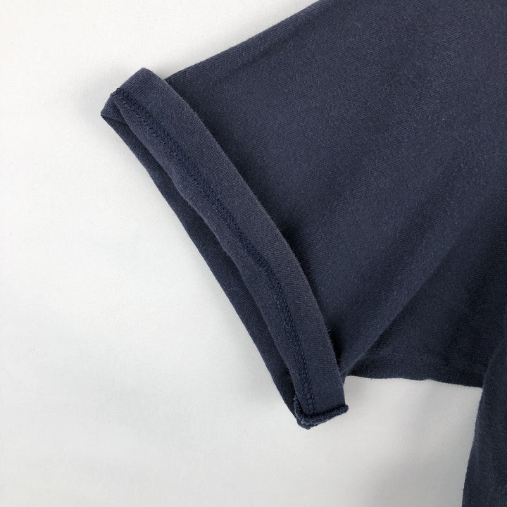 Ralph Lauren CHAPS Short-Sleeve Logo T-Shirt, Made in USA, Men's Size L (approx.) cotton navy blue type Vintage Second Hand