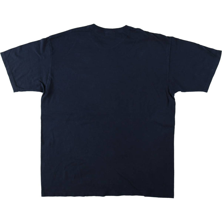 Ralph Lauren CHAPS American flag pattern short-sleeved logo T-shirt, men's size L (approx.) cotton navy blue type Vintage Second Hand