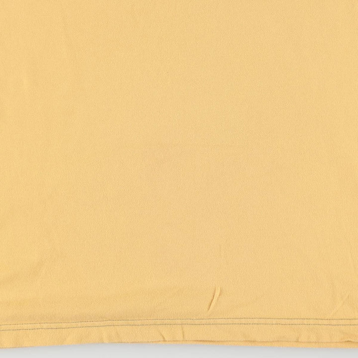 Ralph Lauren CHAPS pique short-sleeved V-neck T-shirt, men's size L (approx.) cotton yellow type Vintage Second Hand