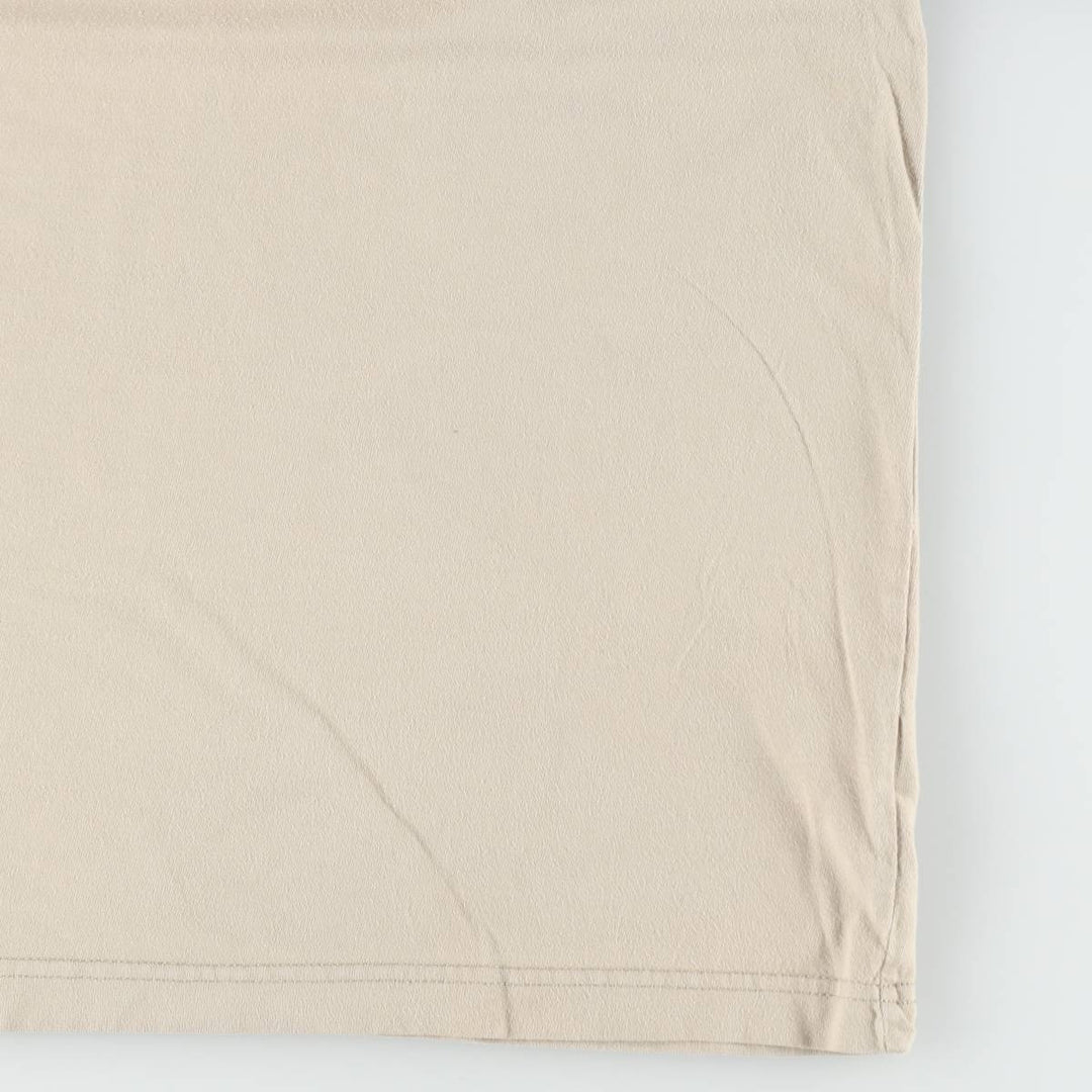 Eddie Bauer Short-Sleeve T-Shirt, Made in England, Men's Size L (approx.) cotton Beige type Vintage Second Hand