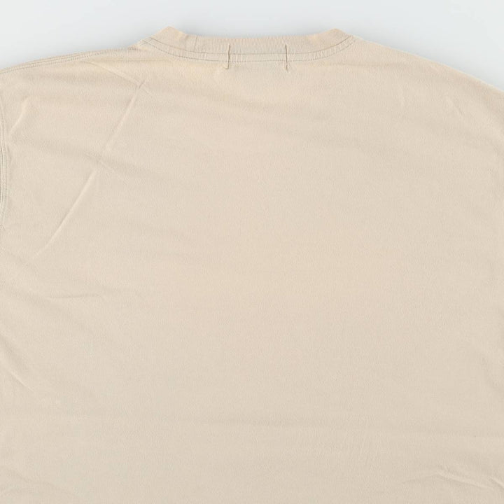 Eddie Bauer Short-Sleeve T-Shirt, Made in England, Men's Size L (approx.) cotton Beige type Vintage Second Hand