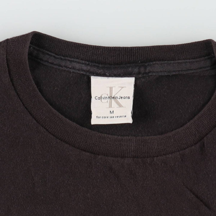 Calvin Klein JEANS Short-Sleeve Logo T-Shirt, Made in USA, Men's Size M (approx.) cotton black type Vintage Second Hand