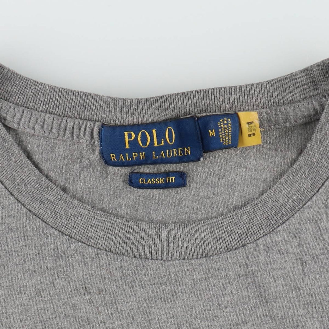 Ralph Lauren POLO RALPH LAUREN CLASSIC FIT Polo Bear Short-Sleeve Printed T-Shirt (Men's Size M) cotton gray type Vintage Second Hand