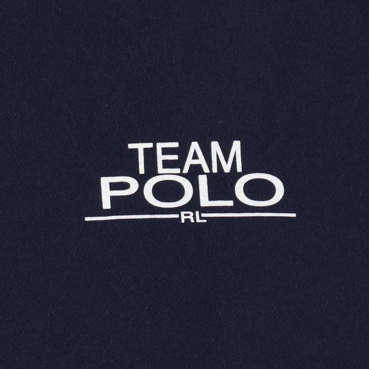 Ralph Lauren POLO SPORT short-sleeved printed T-shirt, men's size M cotton navy blue type Vintage Second Hand