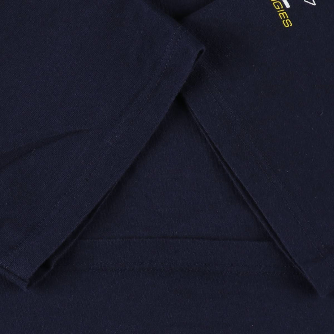 Ralph Lauren POLO SPORT short-sleeved printed T-shirt, men's size M cotton navy blue type Vintage Second Hand