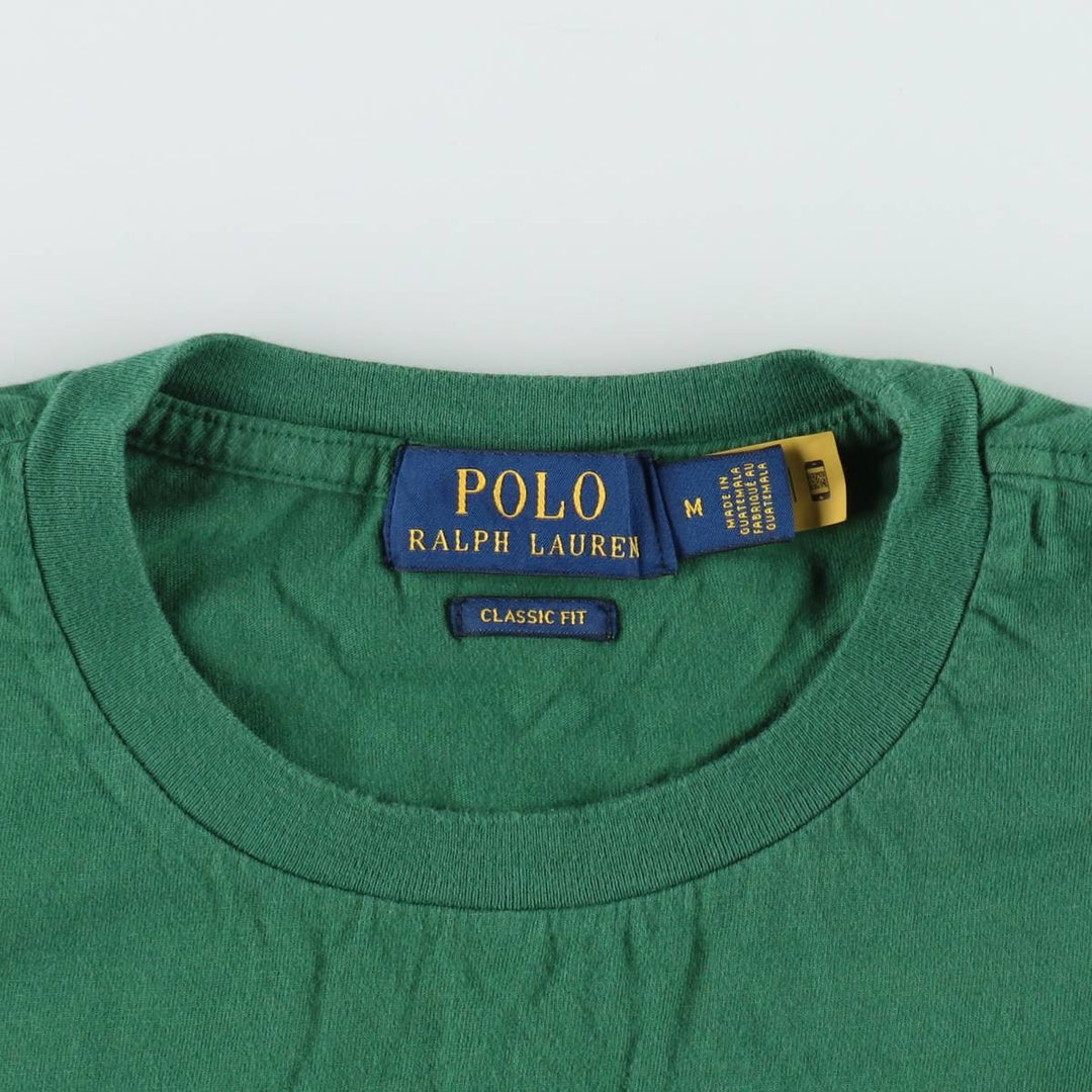 Ralph Lauren POLO RALPH LAUREN CLASSIC FIT Polo Bear Short-Sleeve Printed T-Shirt (Men's Size M) cotton green type Vintage Second Hand