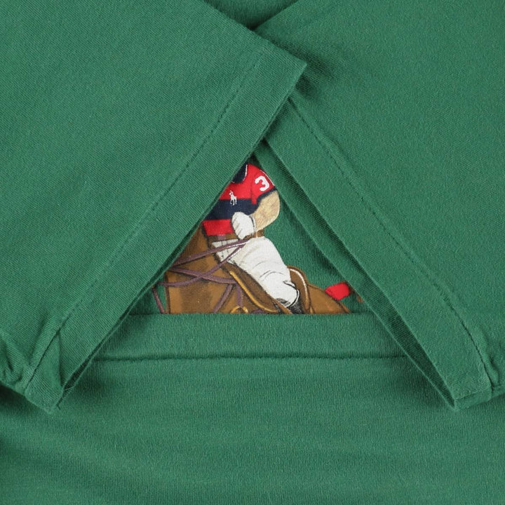 Ralph Lauren POLO RALPH LAUREN CLASSIC FIT Polo Bear Short-Sleeve Printed T-Shirt (Men's Size M) cotton green type Vintage Second Hand
