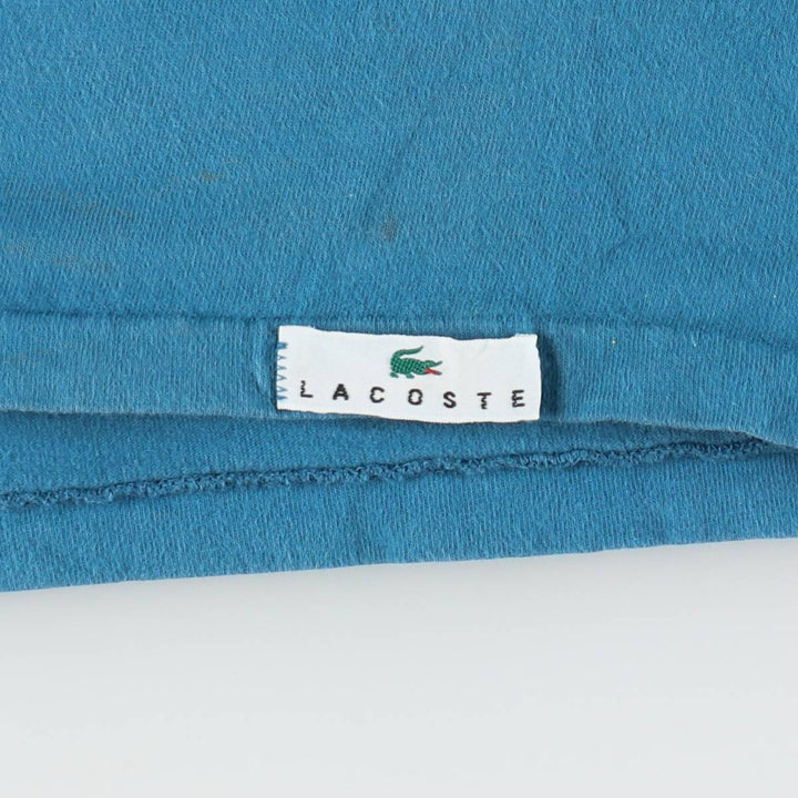Lacoste CHEMISE French Lacoste Short-Sleeve Printed T-Shirt, Made in USA, Men's XL Equivalent cotton Blue type light blue Vintage Second Hand