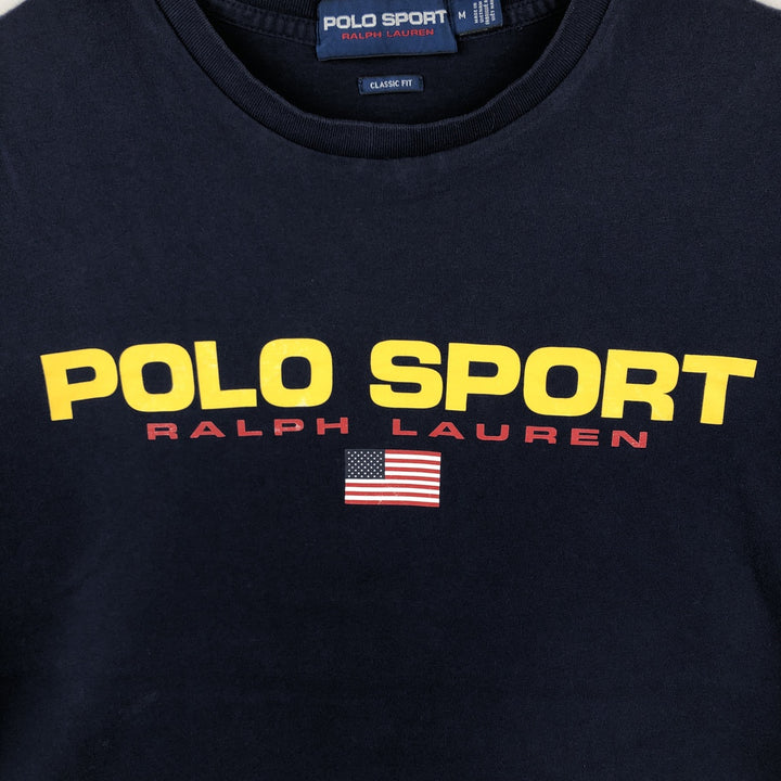 Ralph Lauren POLO SPORT CLASSIC FIT Short-Sleeve Logo T-Shirt, Men's Size M (approx.) unclear navy blue type Vintage Second Hand