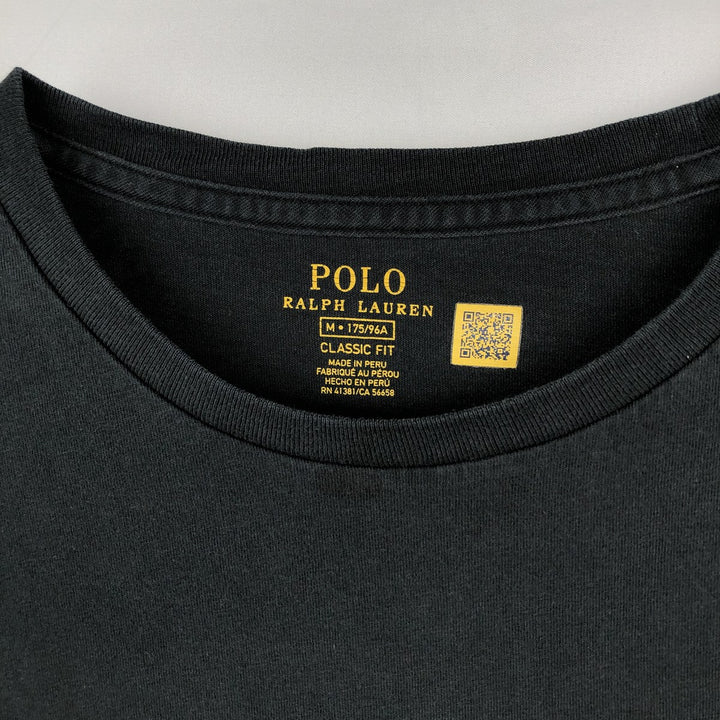 Ralph Lauren POLO RALPH LAUREN CLASSIC FIT Polo Bear Short-Sleeve Printed T-Shirt (Men's Size M) cotton black type Vintage Second Hand