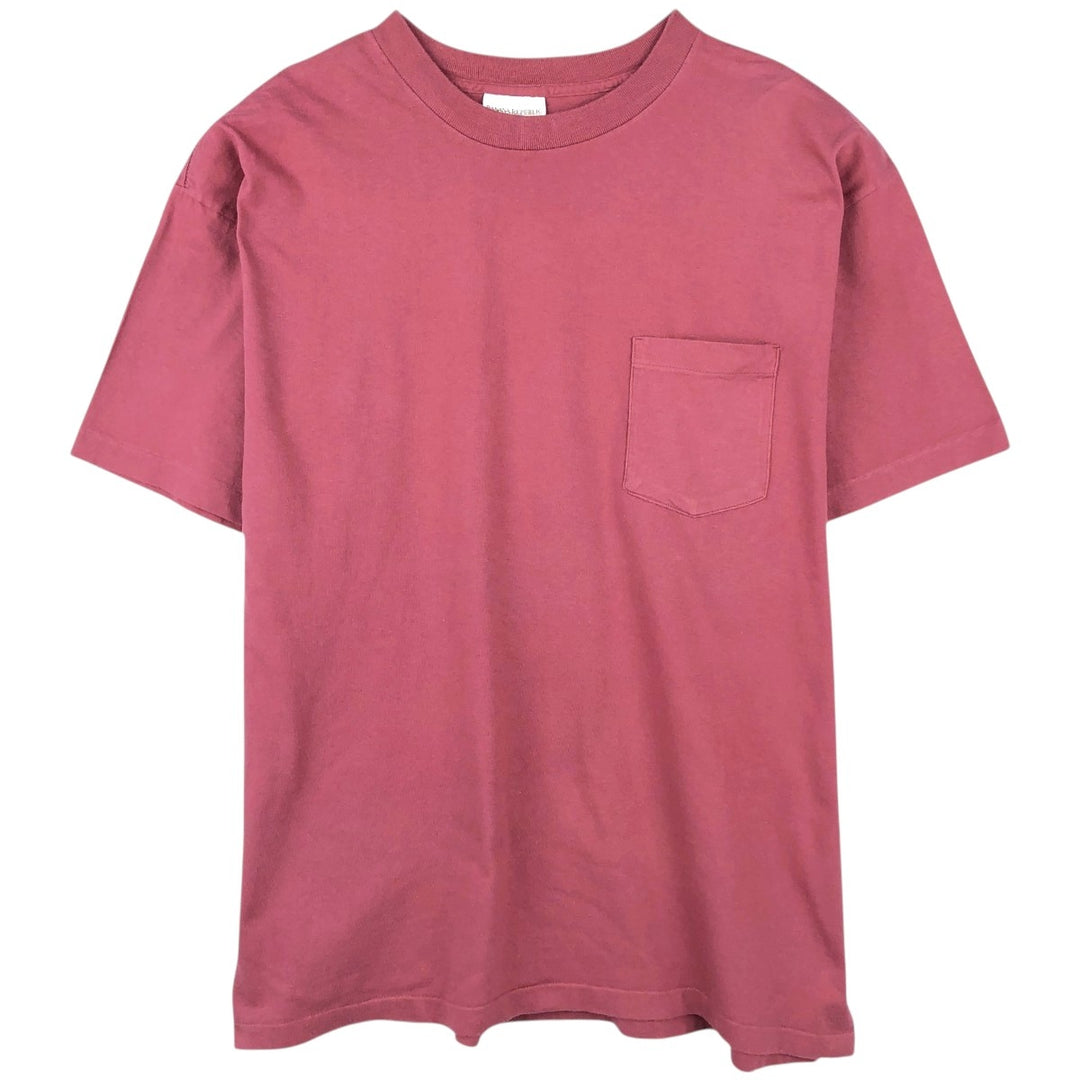 90'S Banana Republic Short-Sleeve Pocket T-Shirt, Made in USA, Men's XL (approx.), Vintage cotton red type Vintage Second Hand