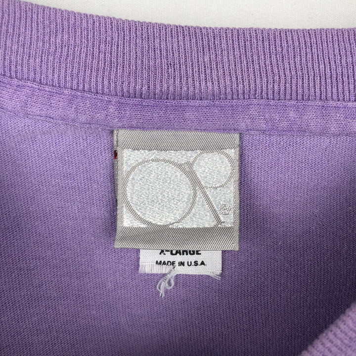 Vintage 90'S Ocean Pacific surf/skateboard t-shirt with silver tag, made in USA, size XL. cotton purple type Vintage Second Hand