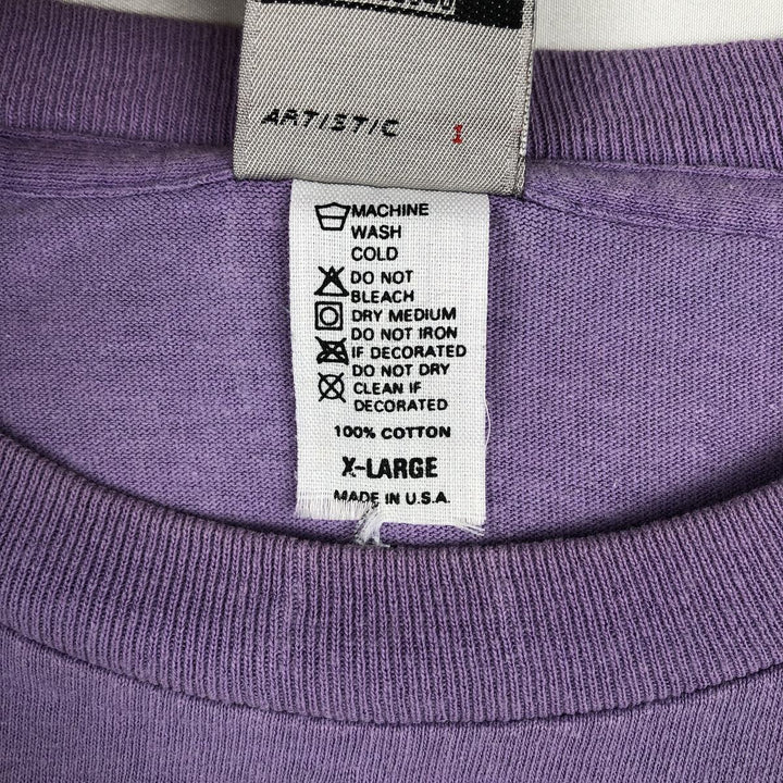 Vintage 90'S Ocean Pacific surf/skateboard t-shirt with silver tag, made in USA, size XL. cotton purple type Vintage Second Hand