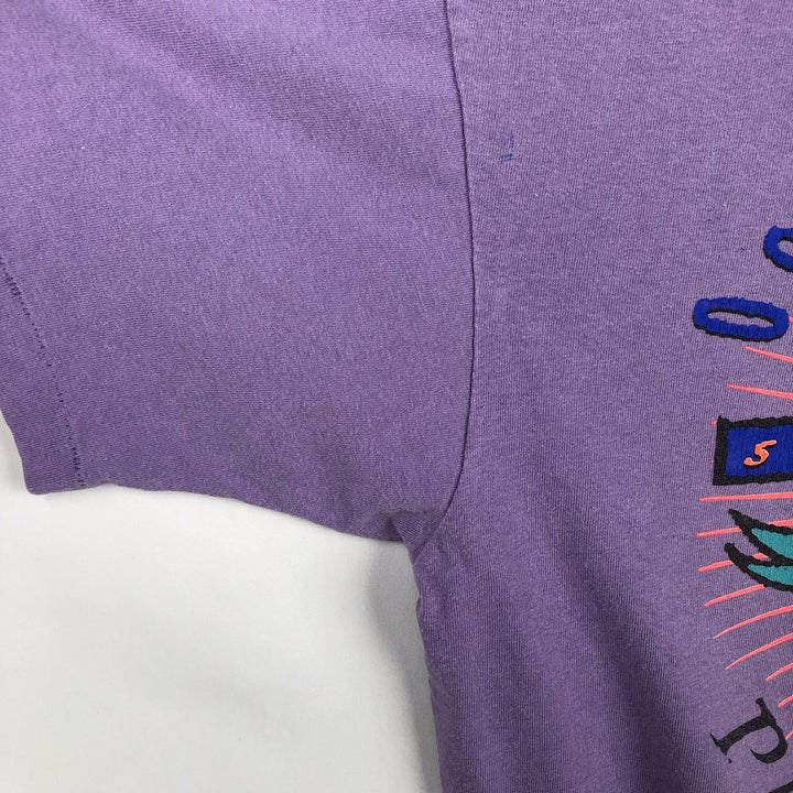 Vintage 90'S Ocean Pacific surf/skateboard t-shirt with silver tag, made in USA, size XL. cotton purple type Vintage Second Hand