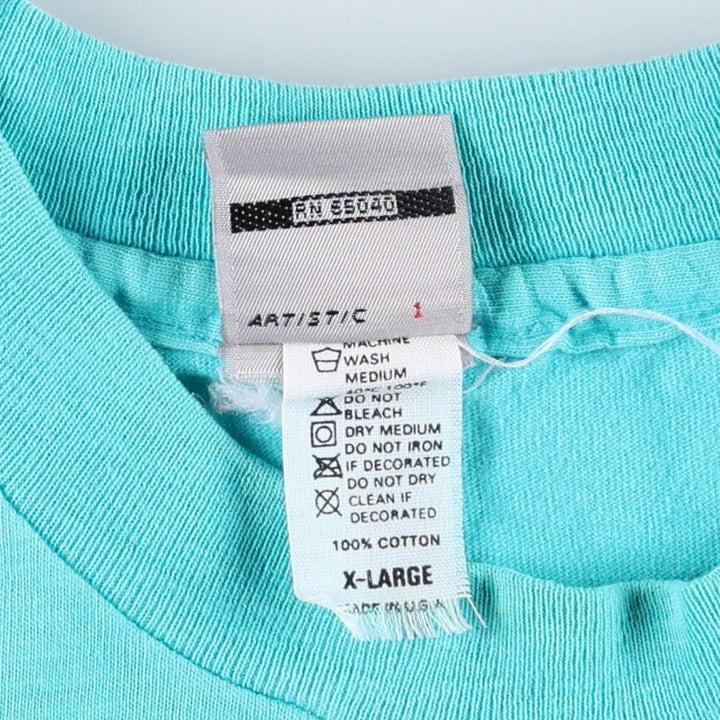 90'S Ocean Pacific surf/skate t-shirt, made in USA, men's size XL equivalent, vintage. cotton Blue type light blue Vintage Second Hand