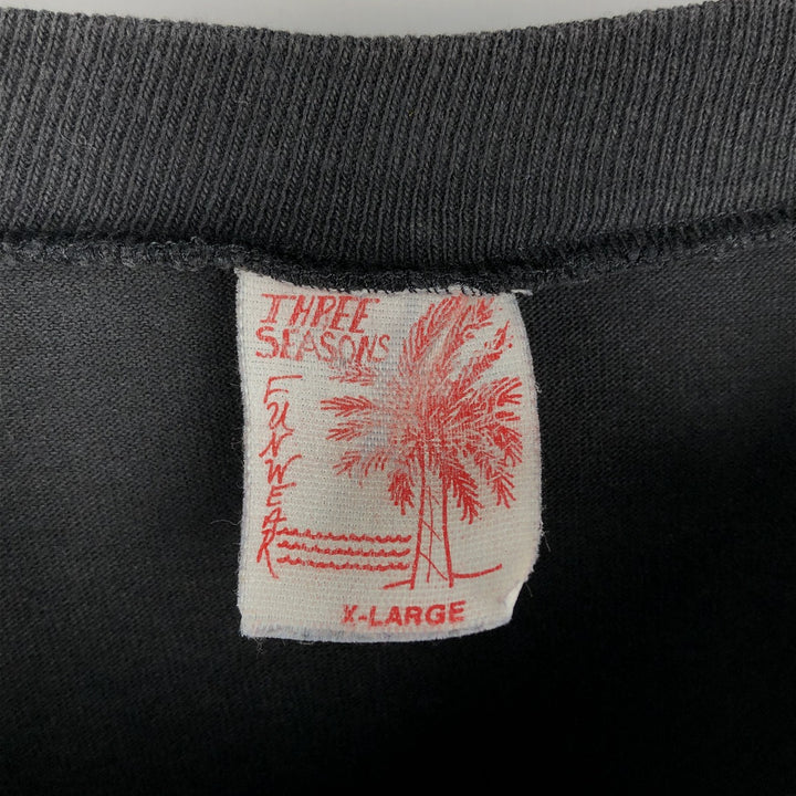 THREE SEASONS ESPRIT Short-Sleeve Printed T-Shirt, Made in USA, Men's XL Equivalent cotton black type Vintage Second Hand