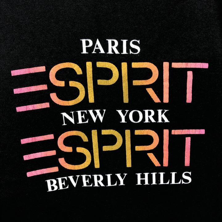 THREE SEASONS ESPRIT Short-Sleeve Printed T-Shirt, Made in USA, Men's XL Equivalent cotton black type Vintage Second Hand