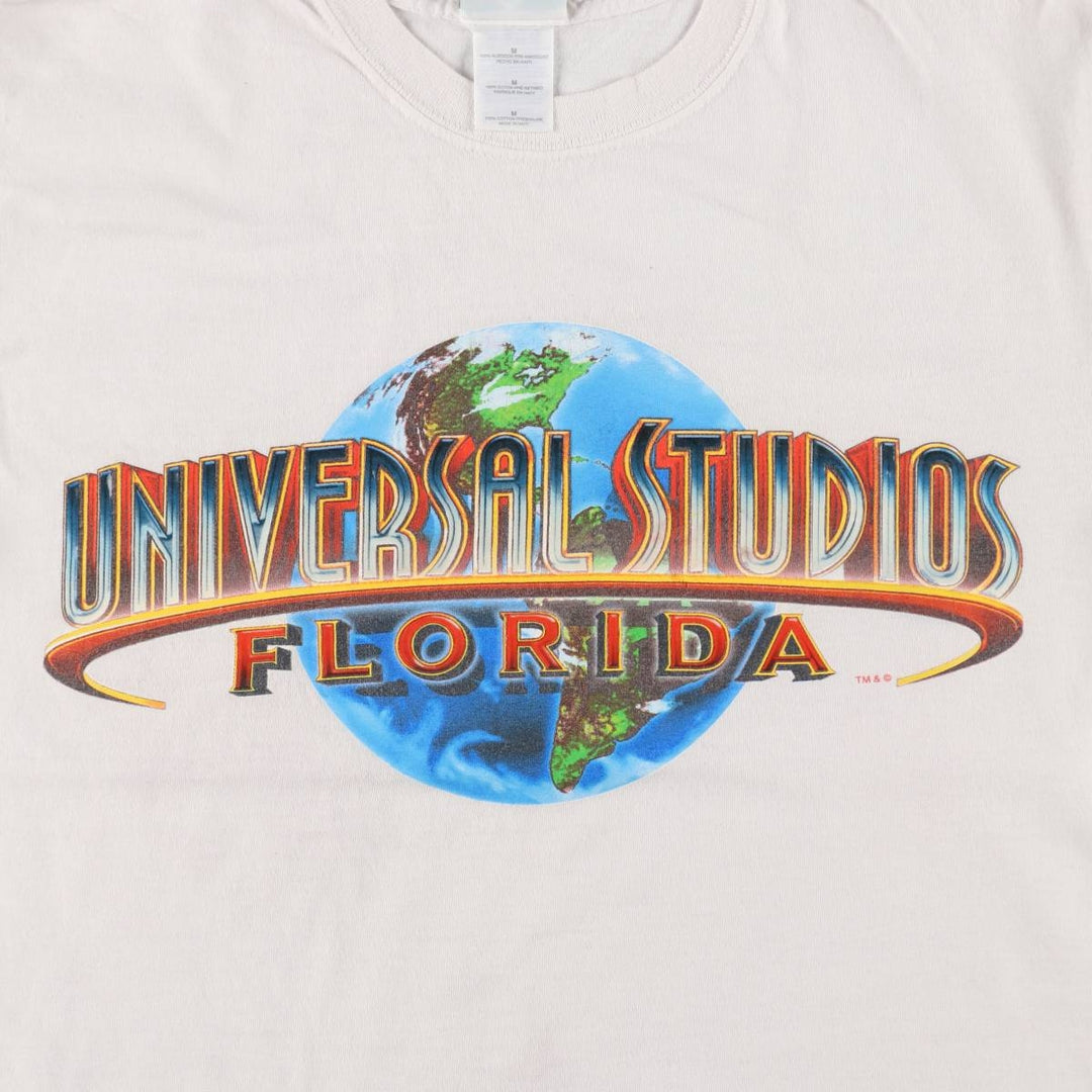 UNIVERSAL STUDIOS Florida Advertising T-shirt, Men's Size M (approx.) cotton white type Vintage Second Hand