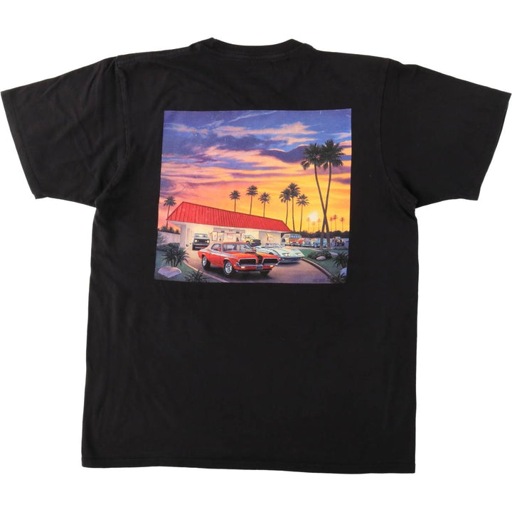 IN-N-OUT BURGER In-N-Out Burger Advertising T-shirt Made in USA Men's L size cotton black type Vintage Second Hand