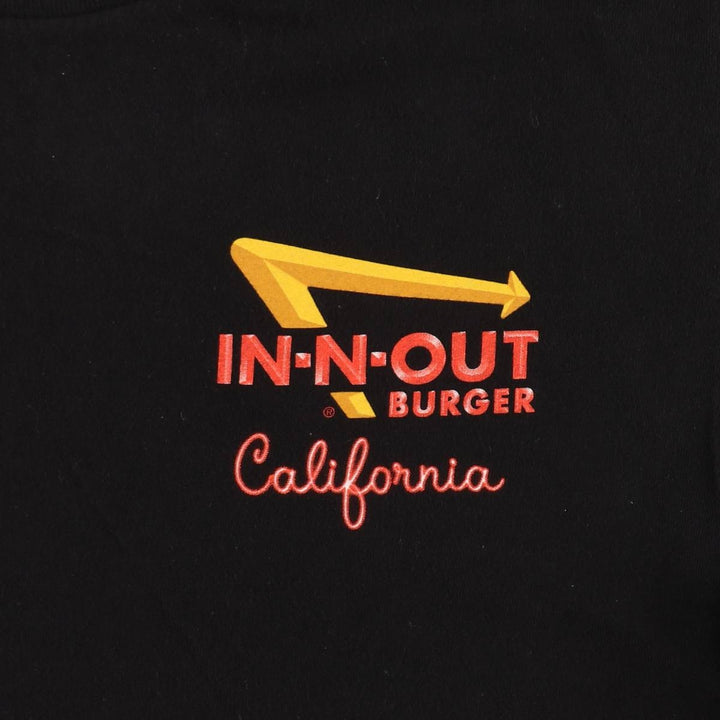 IN-N-OUT BURGER In-N-Out Burger Advertising T-shirt Made in USA Men's L size cotton black type Vintage Second Hand