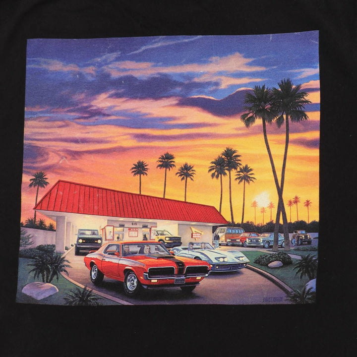 IN-N-OUT BURGER In-N-Out Burger Advertising T-shirt Made in USA Men's L size cotton black type Vintage Second Hand