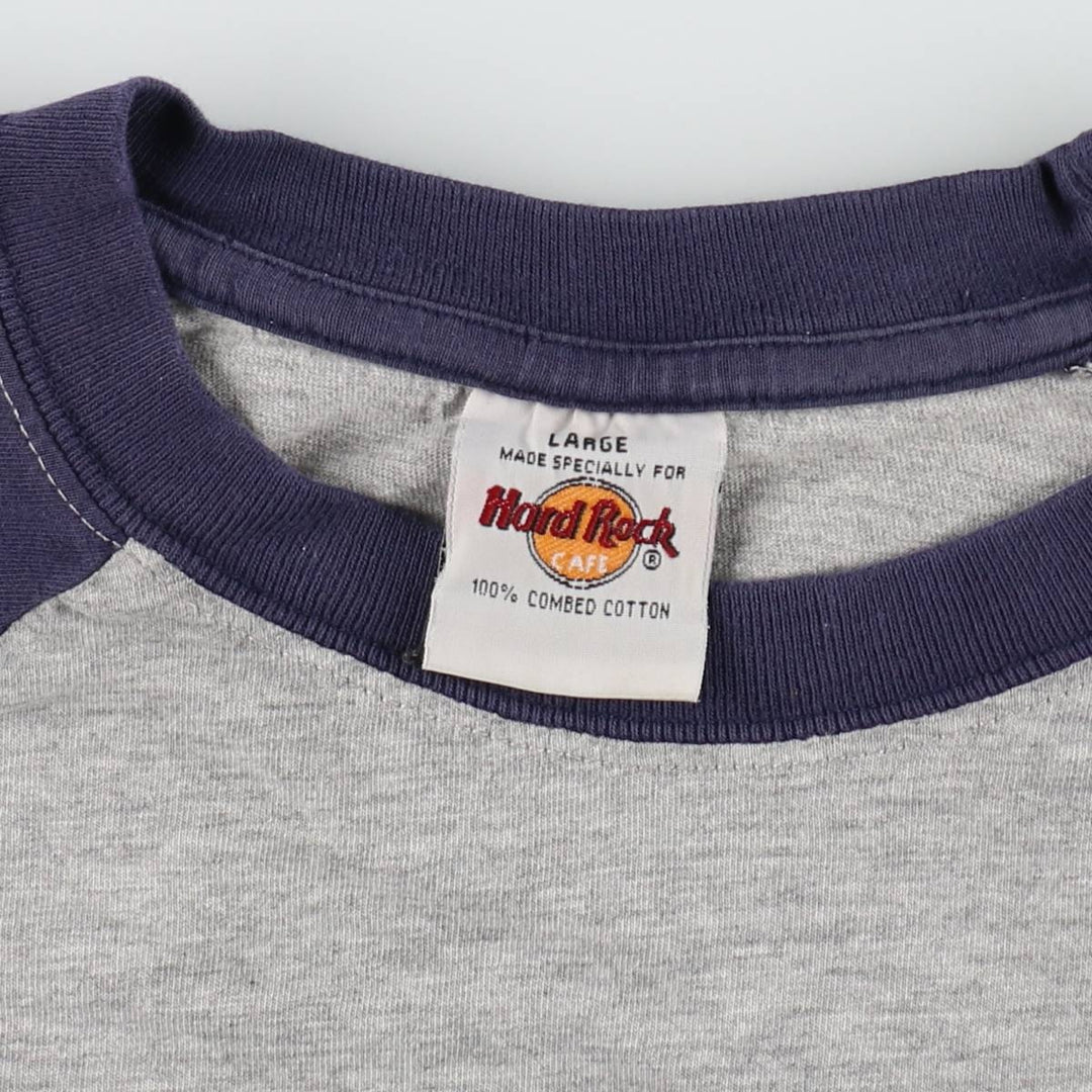 90'S Hard Rock Cafe advertising t-shirt, made in the UK, men's size L equivalent, vintage. cotton gray type Vintage Second Hand