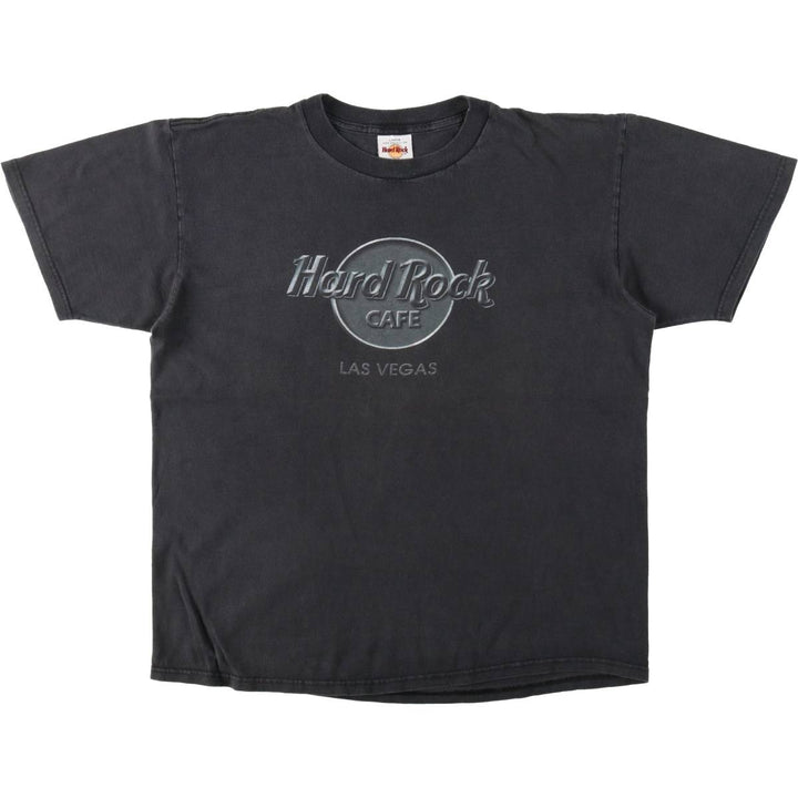 HARD ROCK CAFE Hard Rock Cafe Advertising T-shirt Men's L size cotton black type Vintage Second Hand