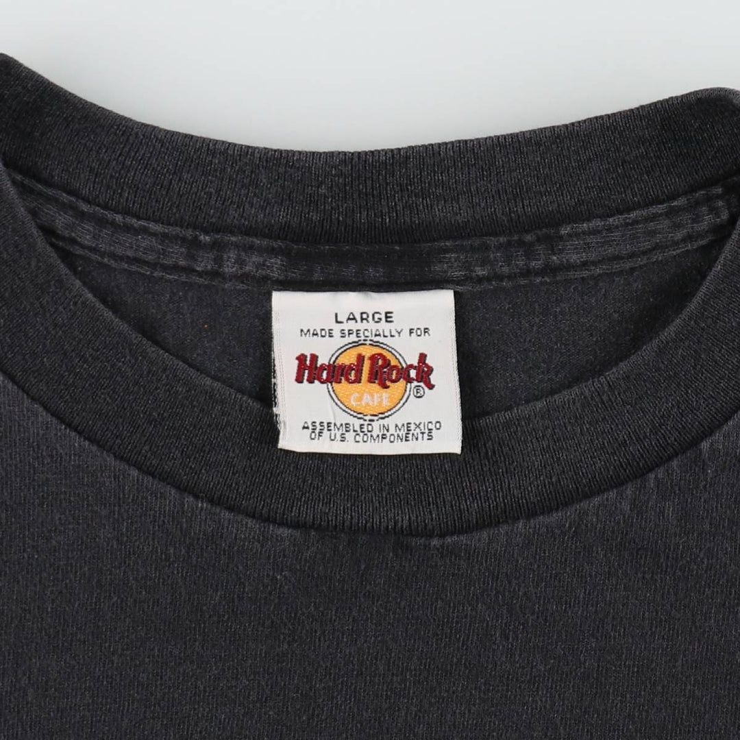 HARD ROCK CAFE Hard Rock Cafe Advertising T-shirt Men's L size cotton black type Vintage Second Hand