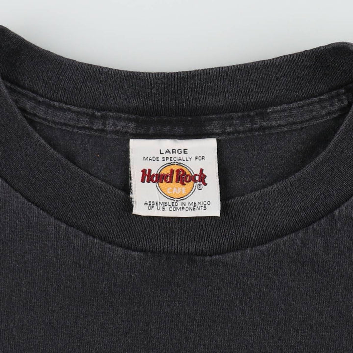 HARD ROCK CAFE Hard Rock Cafe Advertising T-shirt Men's L size cotton black type Vintage Second Hand