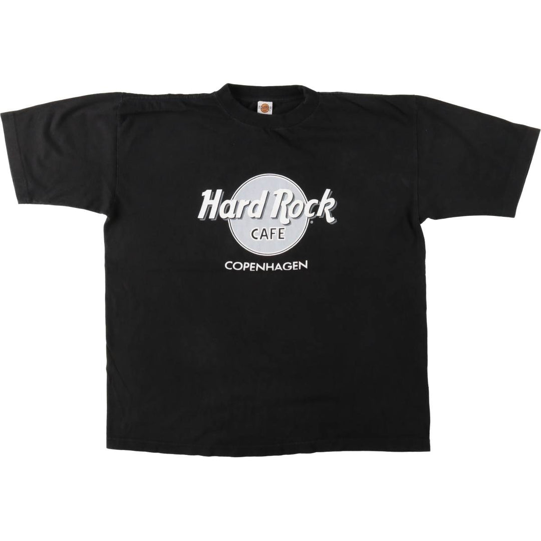 HARD ROCK CAFE Hard Rock Cafe Advertising T-shirt Men's L size cotton black type Vintage Second Hand