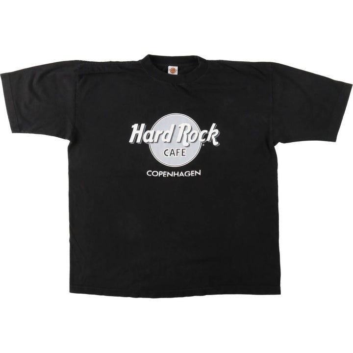 HARD ROCK CAFE Hard Rock Cafe Advertising T-shirt Men's L size cotton black type Vintage Second Hand