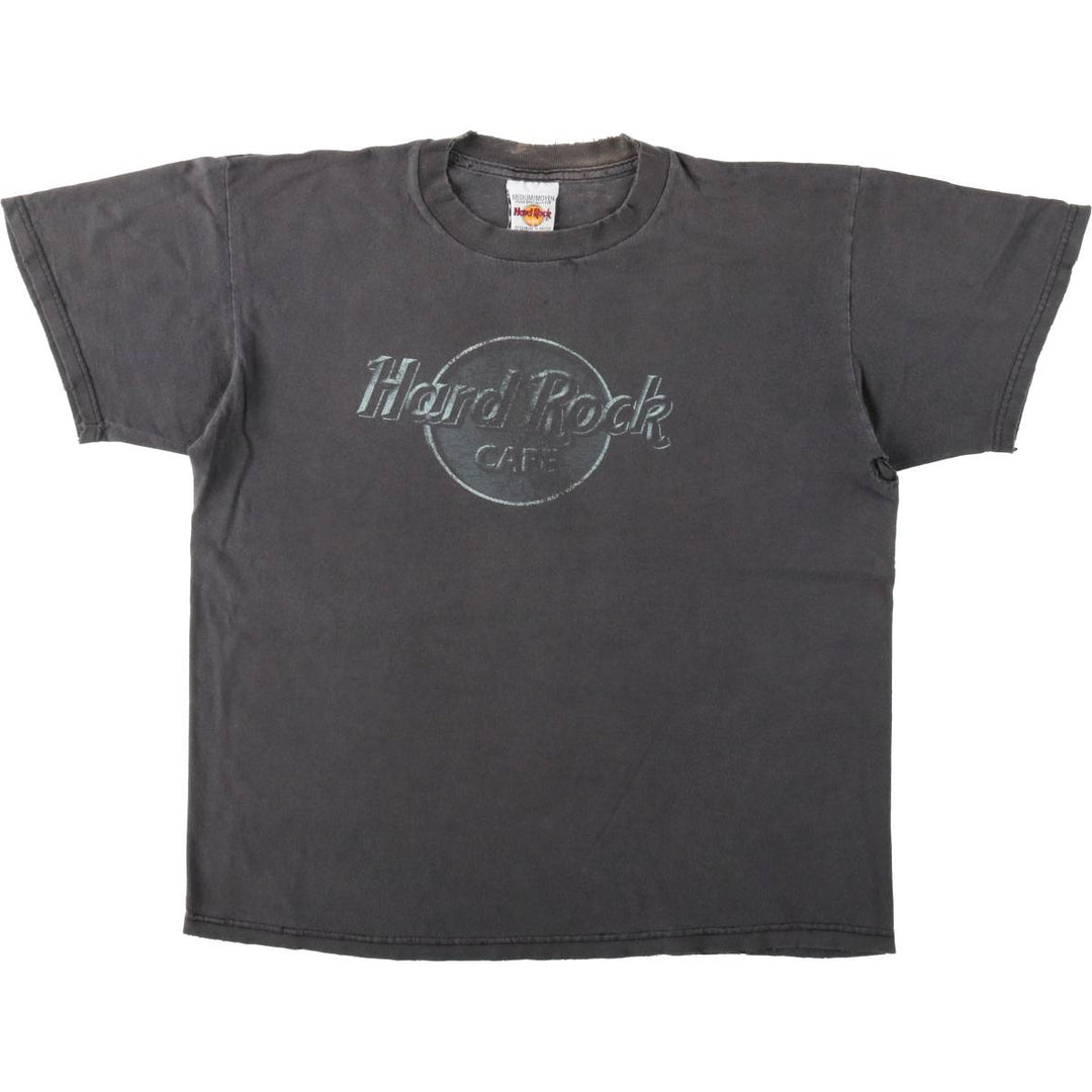HARD ROCK CAFE Hard Rock Cafe Advertising T-shirt Men's M size unclear black type Vintage Second Hand