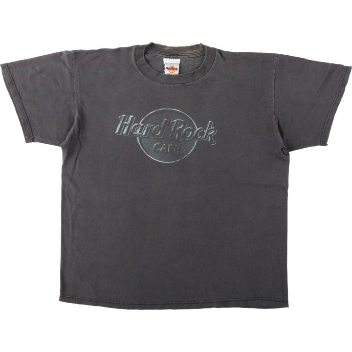 HARD ROCK CAFE Hard Rock Cafe Advertising T-shirt Men's M size unclear black type Vintage Second Hand