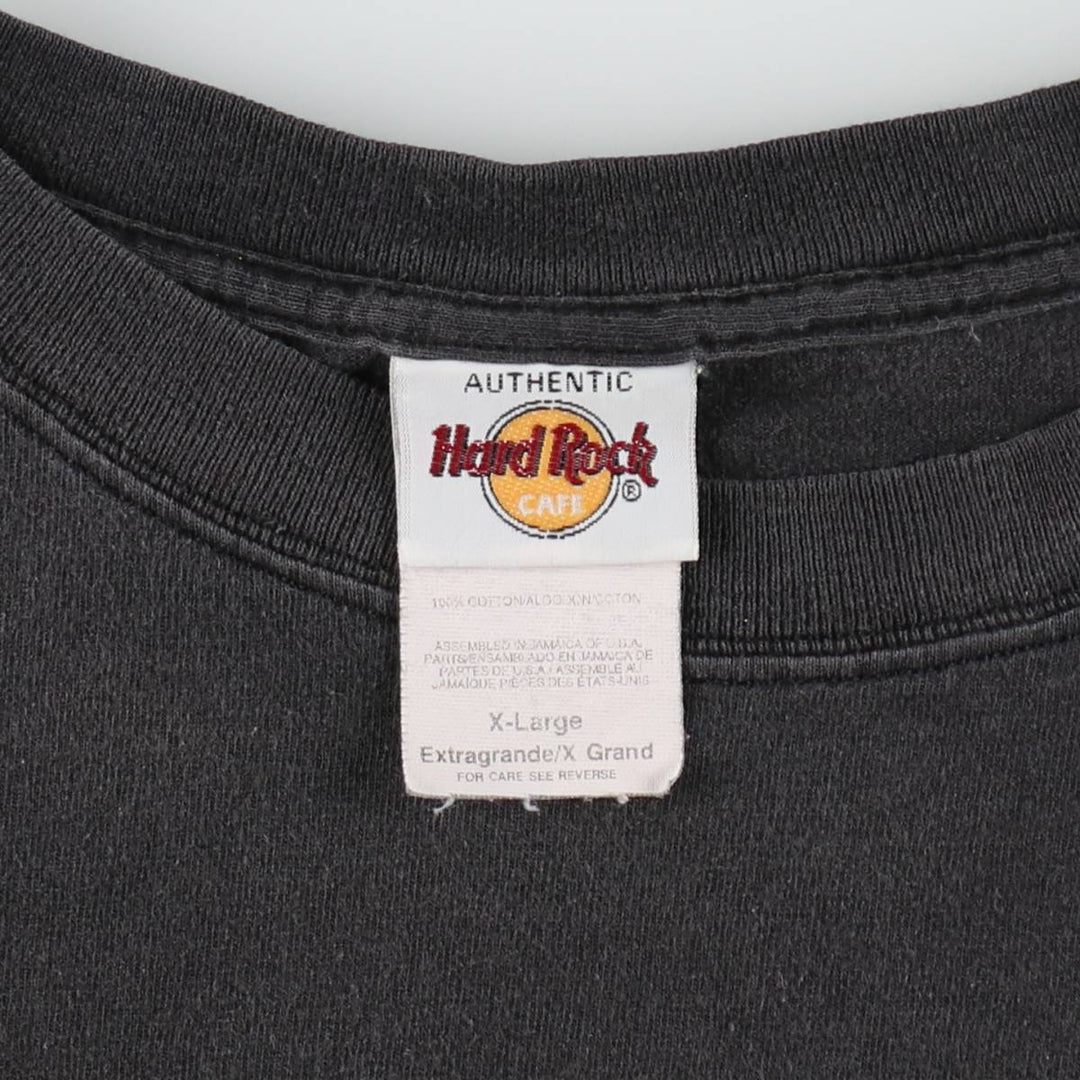 HARD ROCK CAFE Hard Rock Cafe Advertising T-shirt Men's XL size cotton black type Vintage Second Hand