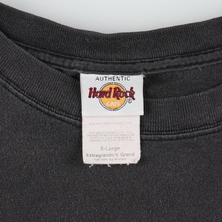 HARD ROCK CAFE Hard Rock Cafe Advertising T-shirt Men's XL size cotton black type Vintage Second Hand
