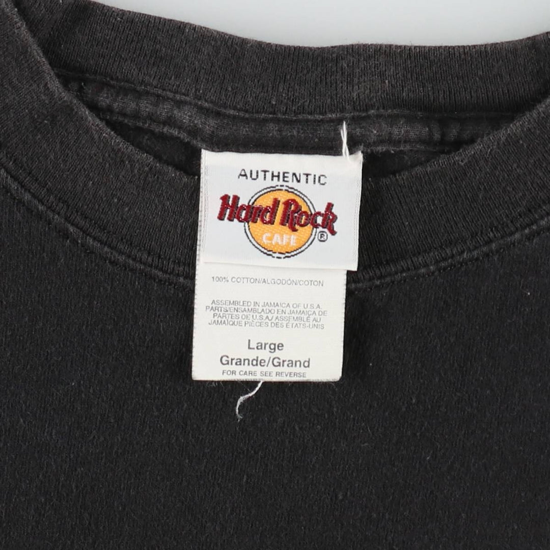 90'S HARD ROCK CAFE Hard Rock Cafe Advertising T-shirt Men's L equivalent Vintage cotton black type Vintage Second Hand