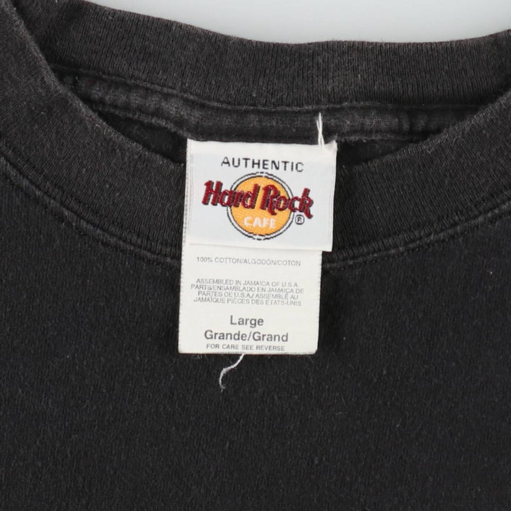 90'S HARD ROCK CAFE Hard Rock Cafe Advertising T-shirt Men's L equivalent Vintage cotton black type Vintage Second Hand