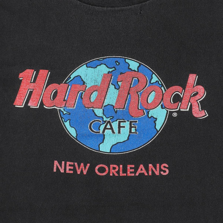 90'S HARD ROCK CAFE Hard Rock Cafe Advertising T-shirt Men's XL Vintage unclear black type Vintage Second Hand