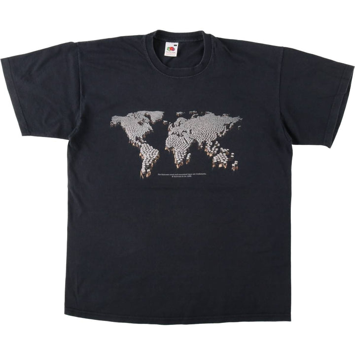2000'S Fruit of the Loom Guinness advertising T-shirt, men's size L (approx.) cotton black type Vintage Second Hand
