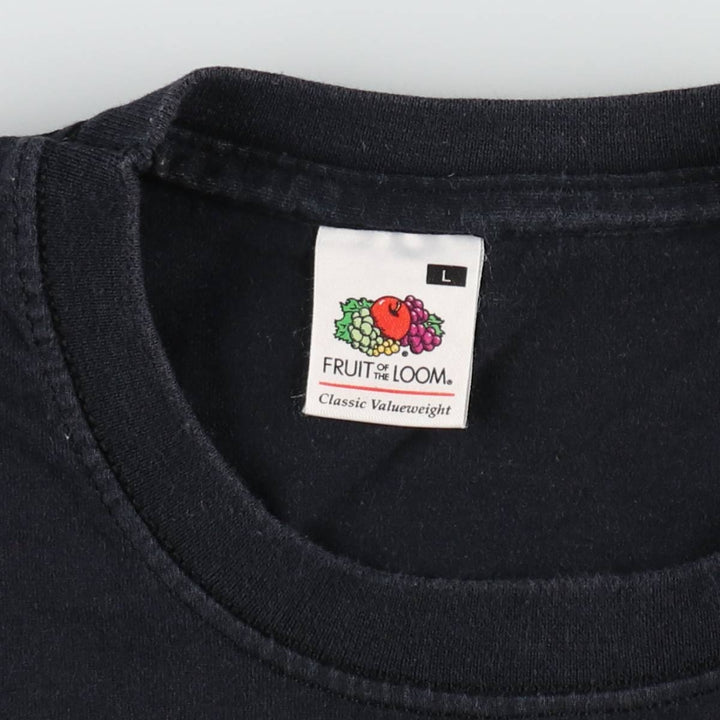 2000'S Fruit of the Loom Guinness advertising T-shirt, men's size L (approx.) cotton black type Vintage Second Hand