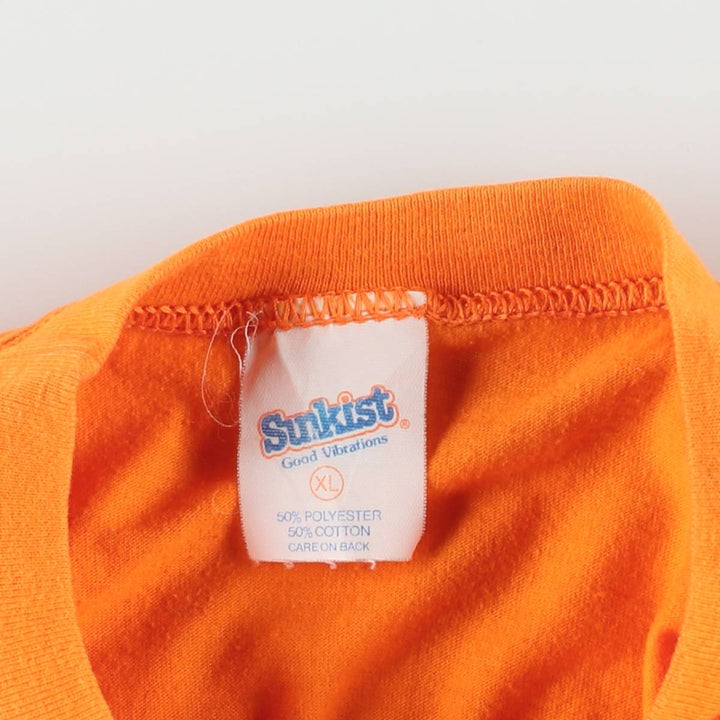 SUNKIST Advertising T-Shirt, Made in USA, Men's Size XL (equivalent) cotton orange type Vintage Second Hand
