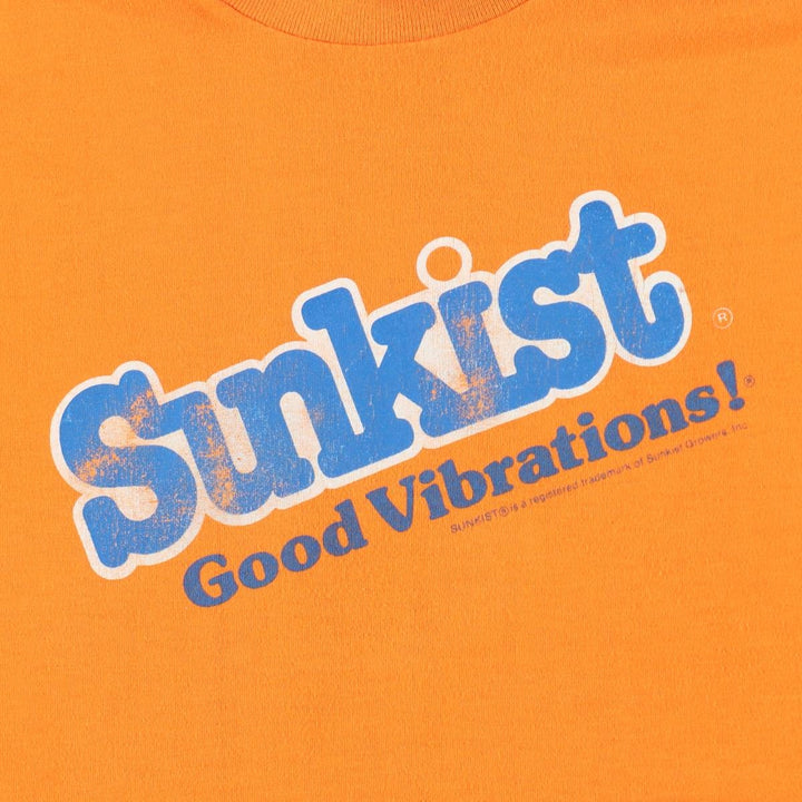 SUNKIST Advertising T-Shirt, Made in USA, Men's Size XL (equivalent) cotton orange type Vintage Second Hand