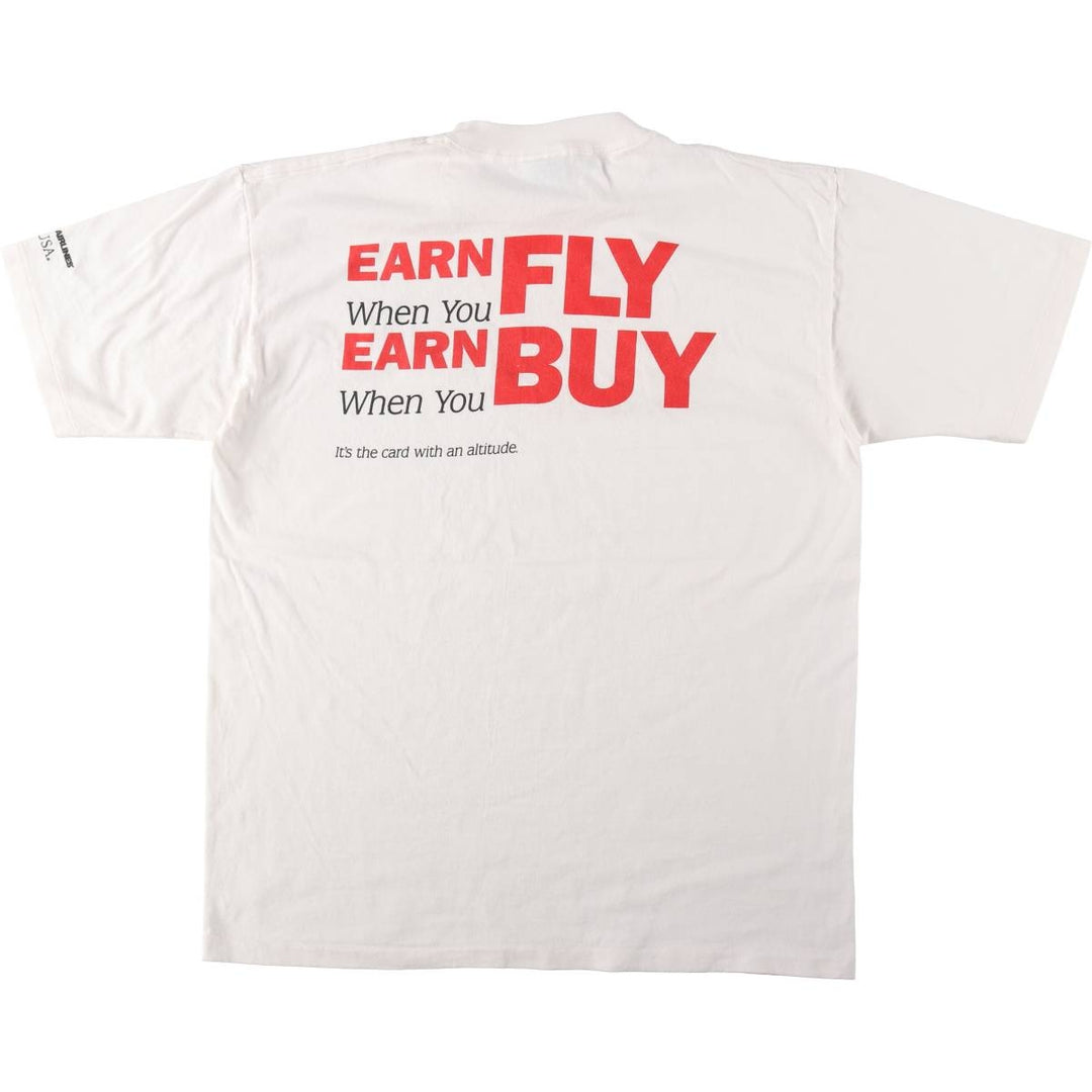 90'S All Sport VISA Advertising T-Shirt, Made in USA, Men's XL equivalent, Vintage cotton white type Vintage Second Hand
