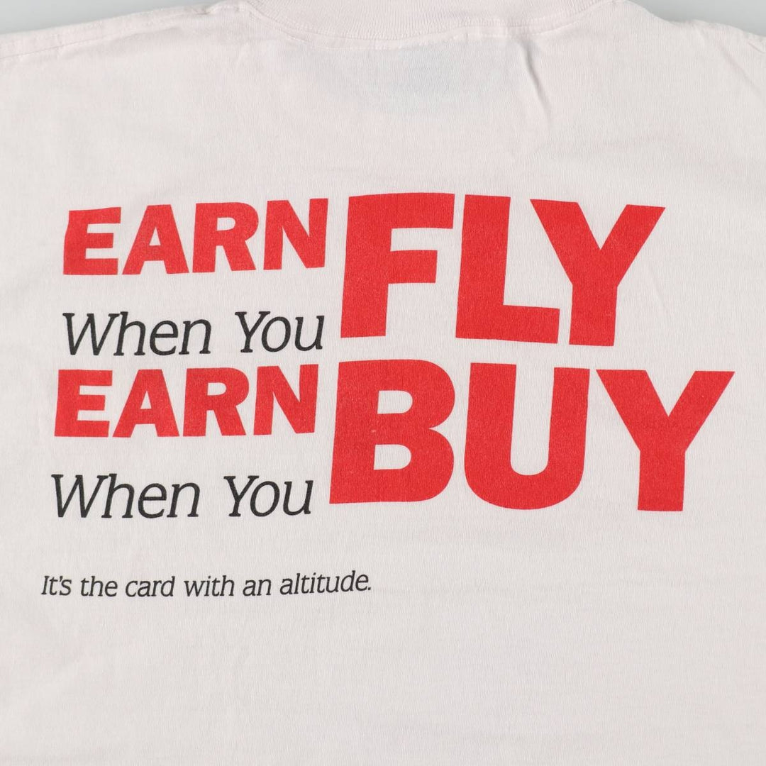 90'S All Sport VISA Advertising T-Shirt, Made in USA, Men's XL equivalent, Vintage cotton white type Vintage Second Hand