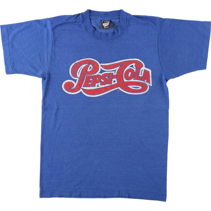 90'S Screen Stars Best Pepsi advertising T-shirt, Made in USA, Men's Size M (approx.), Vintage cotton blue type Vintage Second Hand